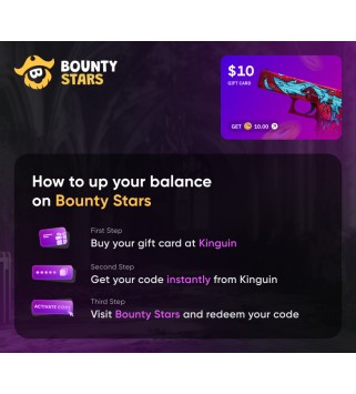 Bountystars.com $10 Wallet Card Code Key GLOBAL